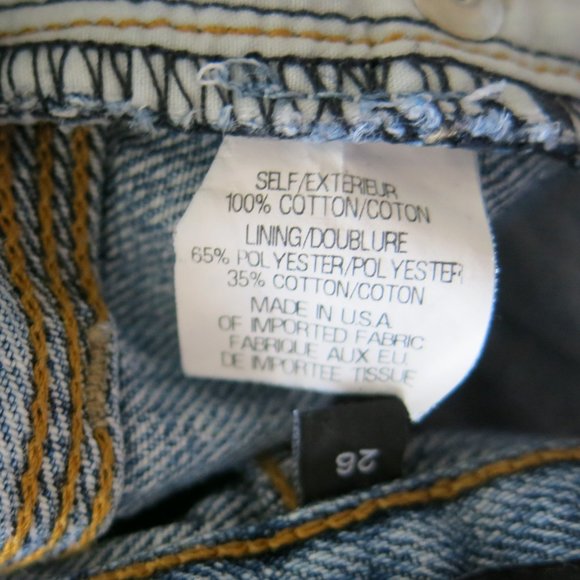 Theory Distressed Ripped Off 100% Cotton Slim Straight Leg Denim Jeans - Size 26 - Picture 8 of 8